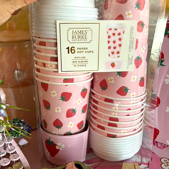 πJames Burke Index Cards, Notebook, & Paper Cups Strawberry Collection π - Picture 3 of 8
